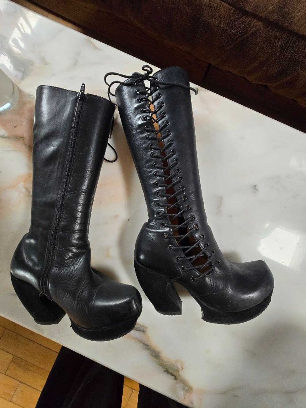 John Fluevog tall leather boots
